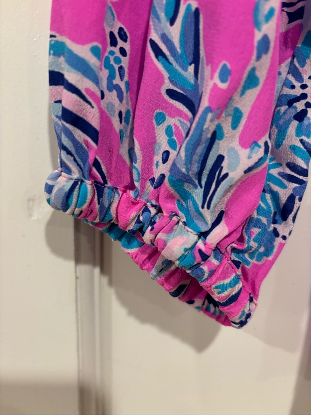 Lilly Pulitzer Elsa Silk Top Mandevilla Pink New Kids On The Dock Pink Blue S - Picture 4 of 13